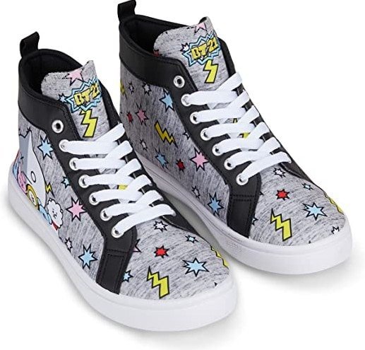 BT21 Line Friends Sneakers - Tata, Van, Chimmy, Cooky, Shooky and RJ Officially Licensed Lace Up Sneakers